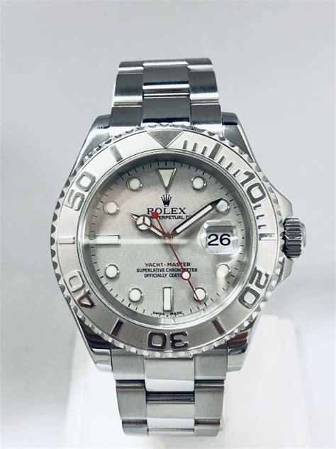 rolex yacht master stainless steel platinum|rolex yacht master platinum price.